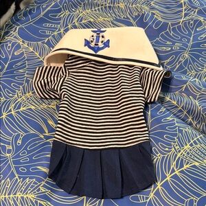 Nautical Striped Pet Outfit